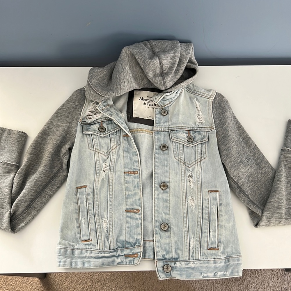 Denim vest/Hoodie combo